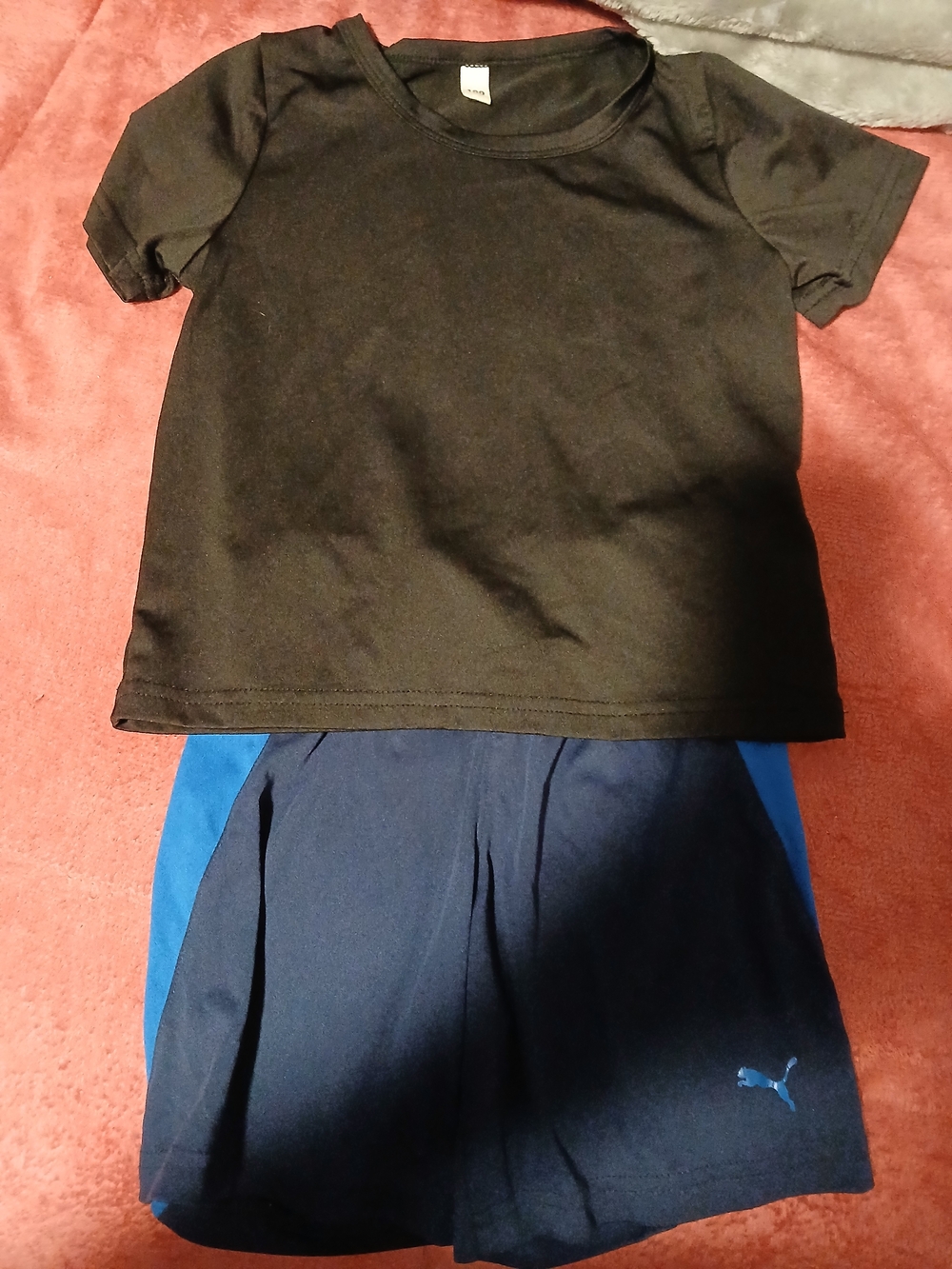 Puma Boys Shorts And Black Tee